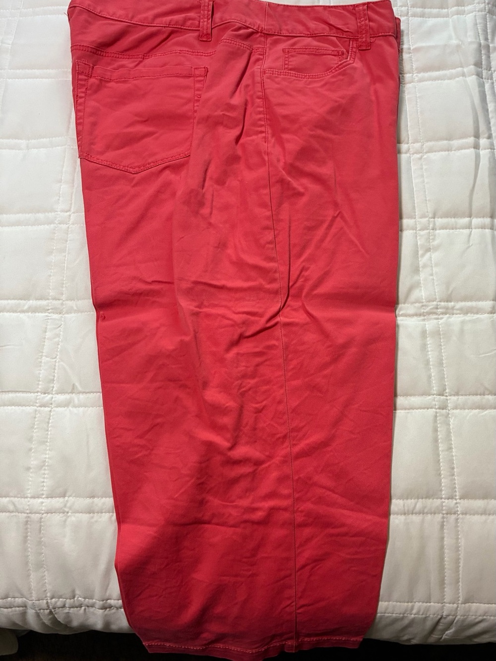 Merona Coral-Red Capris with Classic Five-Pocket Styling